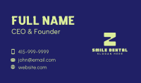 Bold Company Letter Z Business Card