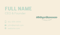 Funky Vintage Wordmark Business Card Image Preview