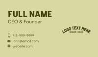 Curve Vintage Wordmark Business Card Design