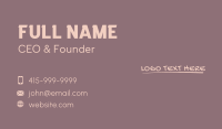 Casual Enterprise Wordmark Business Card Design