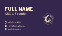 Floral Crescent Moon Business Card