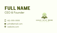 Tree Book Review Center Business Card