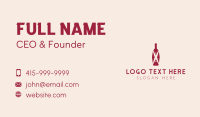 Letter X Wine Bottle Business Card Design