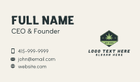 Cannabis Leaf Emblem Business Card