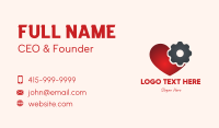 Mechanical Heart Gear Business Card