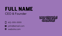 Freestyle Graffiti Wordmark Business Card