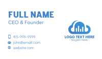 Blue Gradient Cloud Statistics Business Card