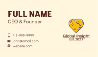 Cheddar Cheese Heart  Business Card