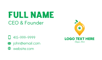 Lemon Location Pin Business Card Design
