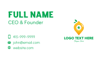 Lemon Location Pin Business Card