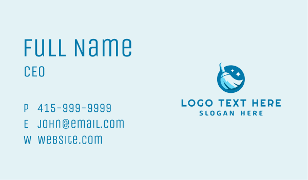 Home Cleaning Broom  Business Card Design Image Preview