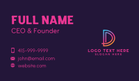 Letter D Business Card example 1