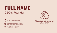 Humanitarian Charity Hand  Business Card Image Preview