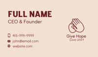 Humanitarian Charity Hand  Business Card Image Preview