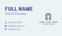 Gamer Helmet Letter T Business Card