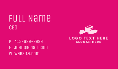 Pink Fashion Hat Business Card
