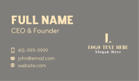Elegant Luxurious Wordmark Business Card