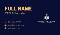 Fire Torch Book Pen Business Card Design