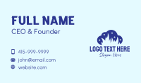 Blue Cloud Flame Business Card Design