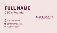 Paint Cosmetics Wordmark  Business Card Design