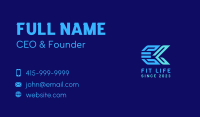Futuristic Tech Fish Tail Business Card