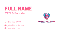 Virtual Game Girl Avatar Business Card Design