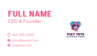 Virtual Game Girl Avatar Business Card Design