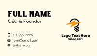 Light Bulb Electricity Business Card