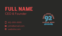 Numbers Business Card example 3