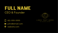 Gold Star Badge Lettermark Business Card