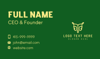 Tree Vine Letter T Business Card