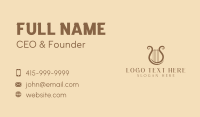 Golden Harp Letter S Business Card Design