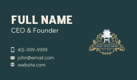 Royal Chair Floral Ornament Business Card Design