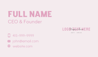 Fashion Event Wordmark Business Card