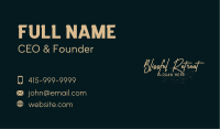 Elegant Floral Wordmark Business Card