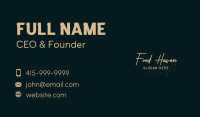 Elegant Floral Wordmark Business Card