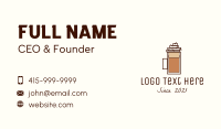 Coffee Frappe Pitcher Business Card