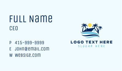 Tropical Beach House Business Card