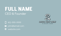 Generic Company Cursive Letter R Business Card Design