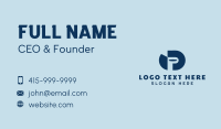 Generic Blue Monogram P & D Business Card