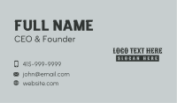 Classic Masculine Wordmark Business Card