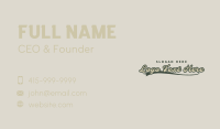 Casual Script Wordmark Business Card