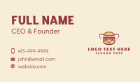 Burger Hat Fast Food Business Card Design