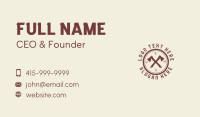 Cross Axe Hipster Business Card