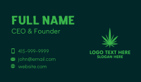 Weed Marijuana Therapy Leaf Business Card