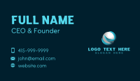 Business Sphere Letter W Business Card