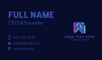 Gaming Glitch Letter KG Business Card Design