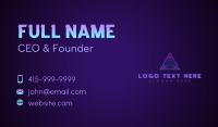 Futuristic Cyber Triangle Business Card Design