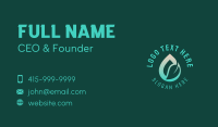 Eco Leaf Water Droplet  Business Card