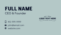Ribbon Banner Wordmark Business Card